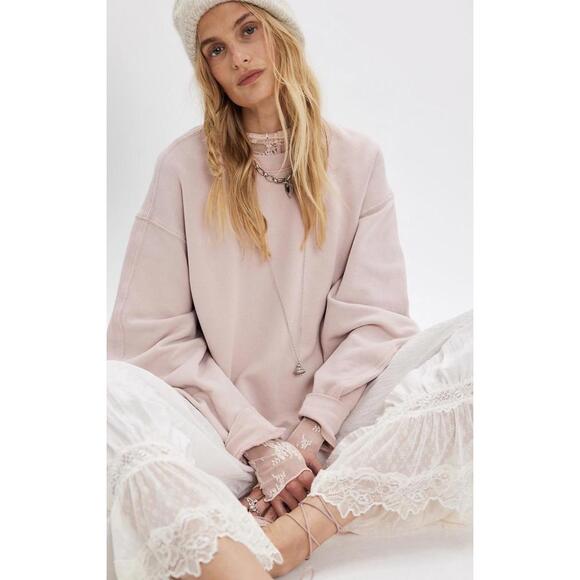 Free People Sweaters - NWT Free People Life Clothing Co. Bobby Pullover in Pink, Women's Medium